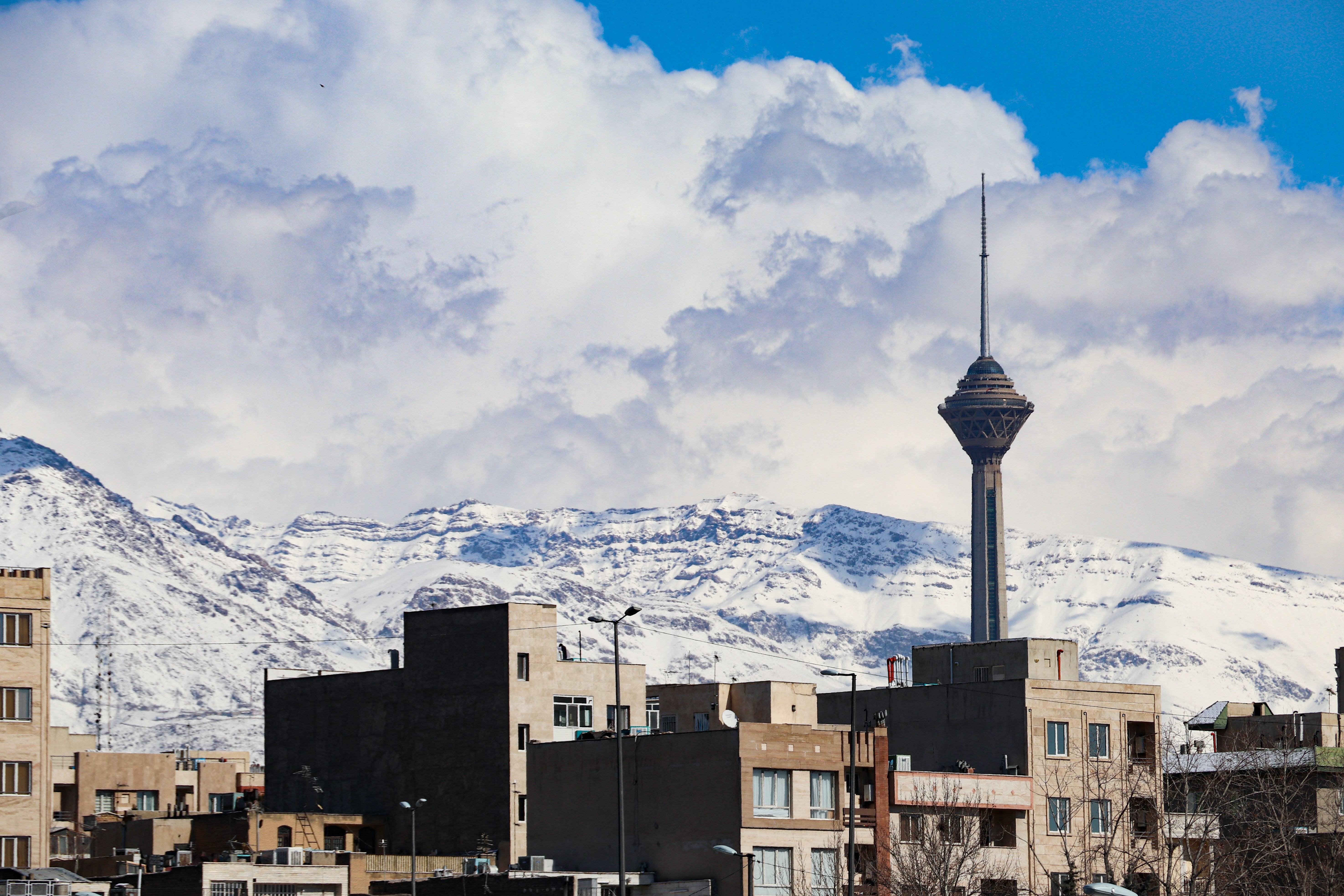 Tehran snowy mountains