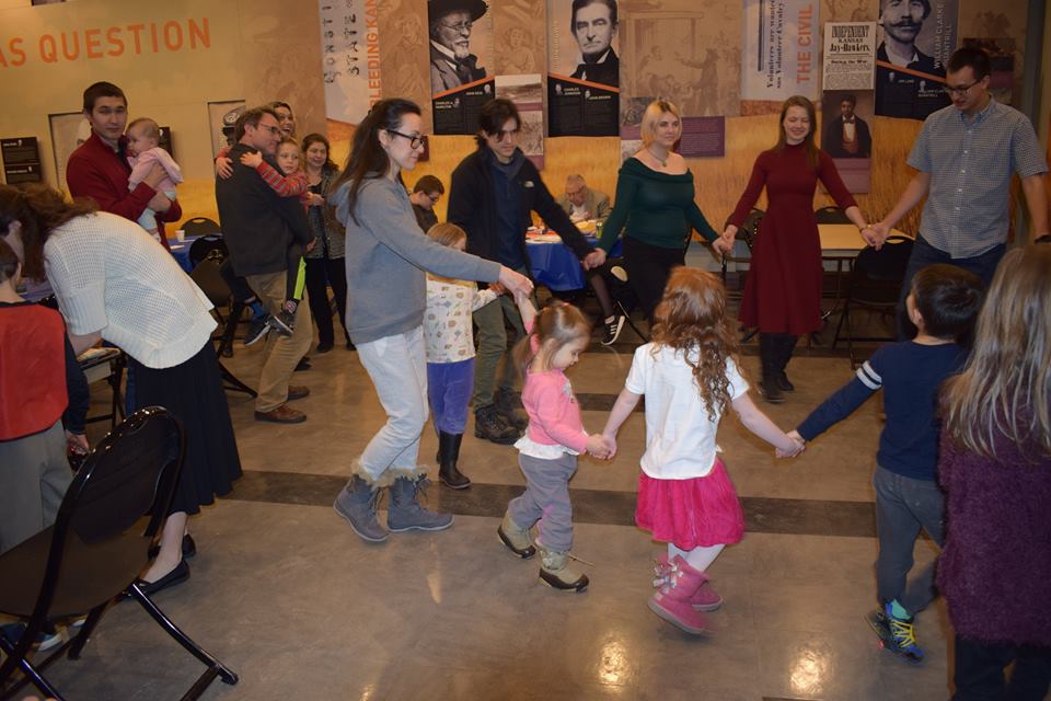 People dancing at the Spring Festival