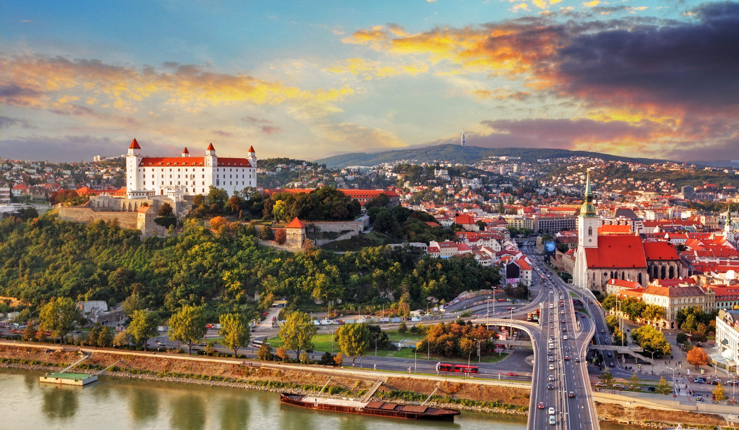 Bratislava, Slovakia aerial view